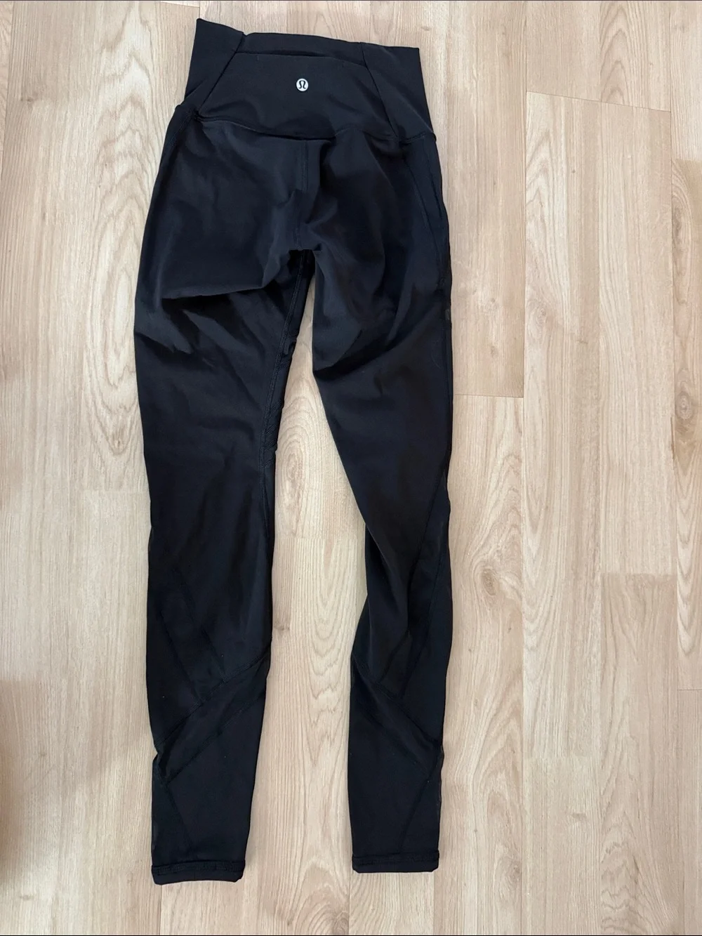 lululemon athletica Black High-Waist Leggings with Mesh Panels